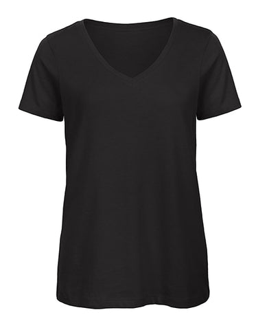 MD04 - SALT / PEPPER - T-shirt Dames V-hals